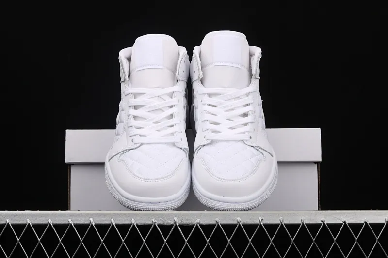 All Categories Air Jordan Jordan Series Basketball Shoes Air Jordan 1 Mid Air Jordan 1 Mid "Quilted White" AJ1 Joe 1 White Diamond "Little Chanel" Mid-top Versatile Casual Sports Shoes DB6078-100